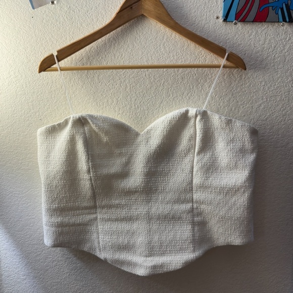 Express Metallic Tweed Corset Tube Top - Picture 7 of 7